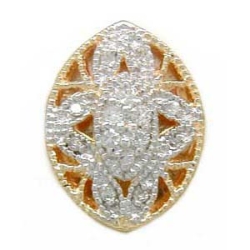 A5006 14K DIAMOND SLIDE WITH MILGRAIN 